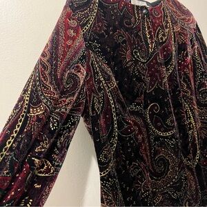 Coldwater Creek Women's Black and Purple Cardigan Jumper